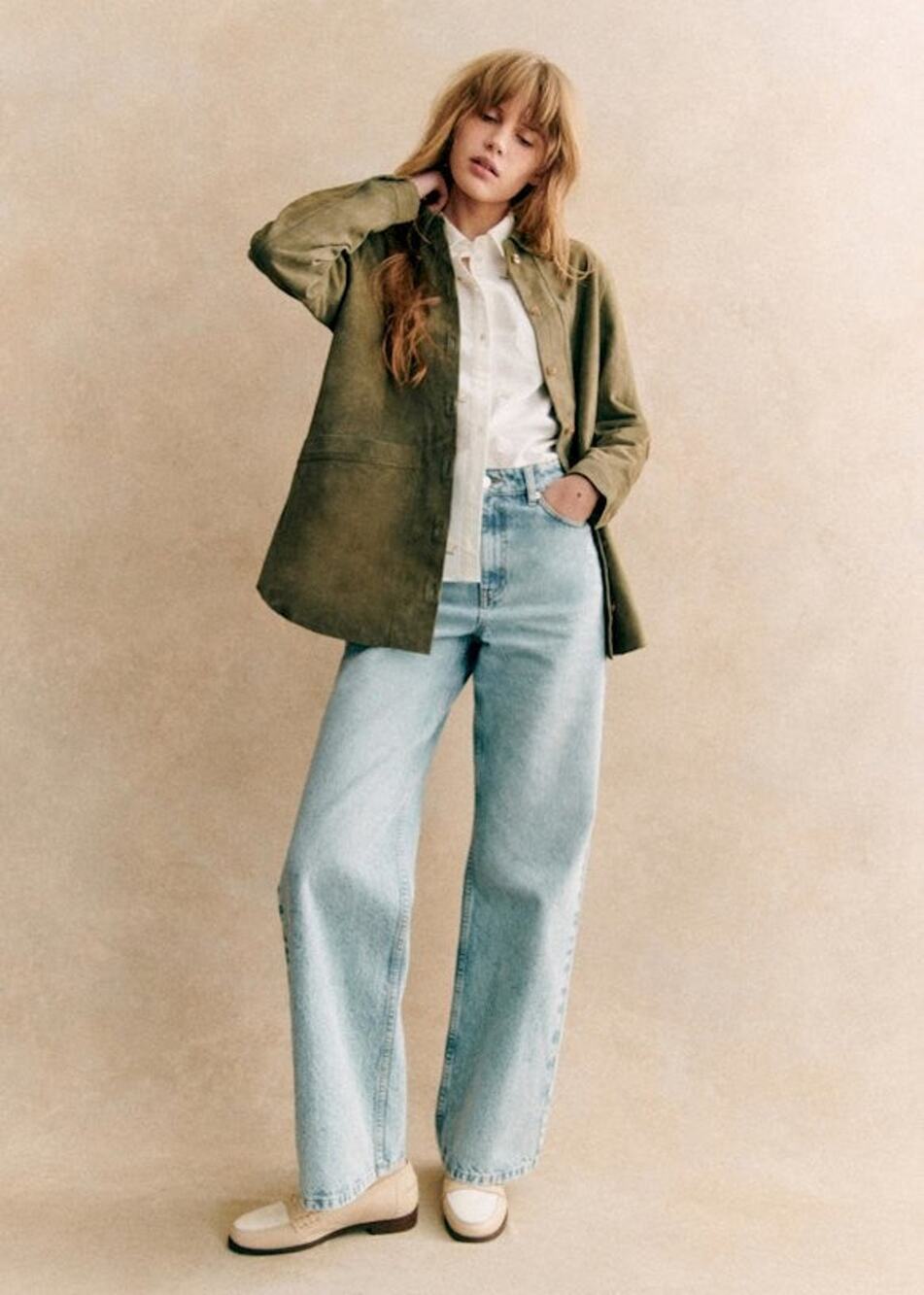 Sézane Will Collared Suede Jacket - XS